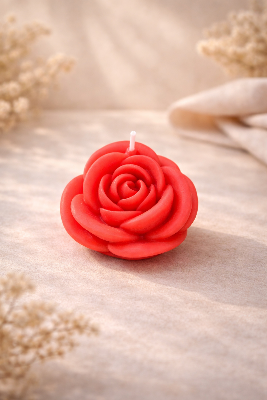 Scarlet Rose Bloom Candle